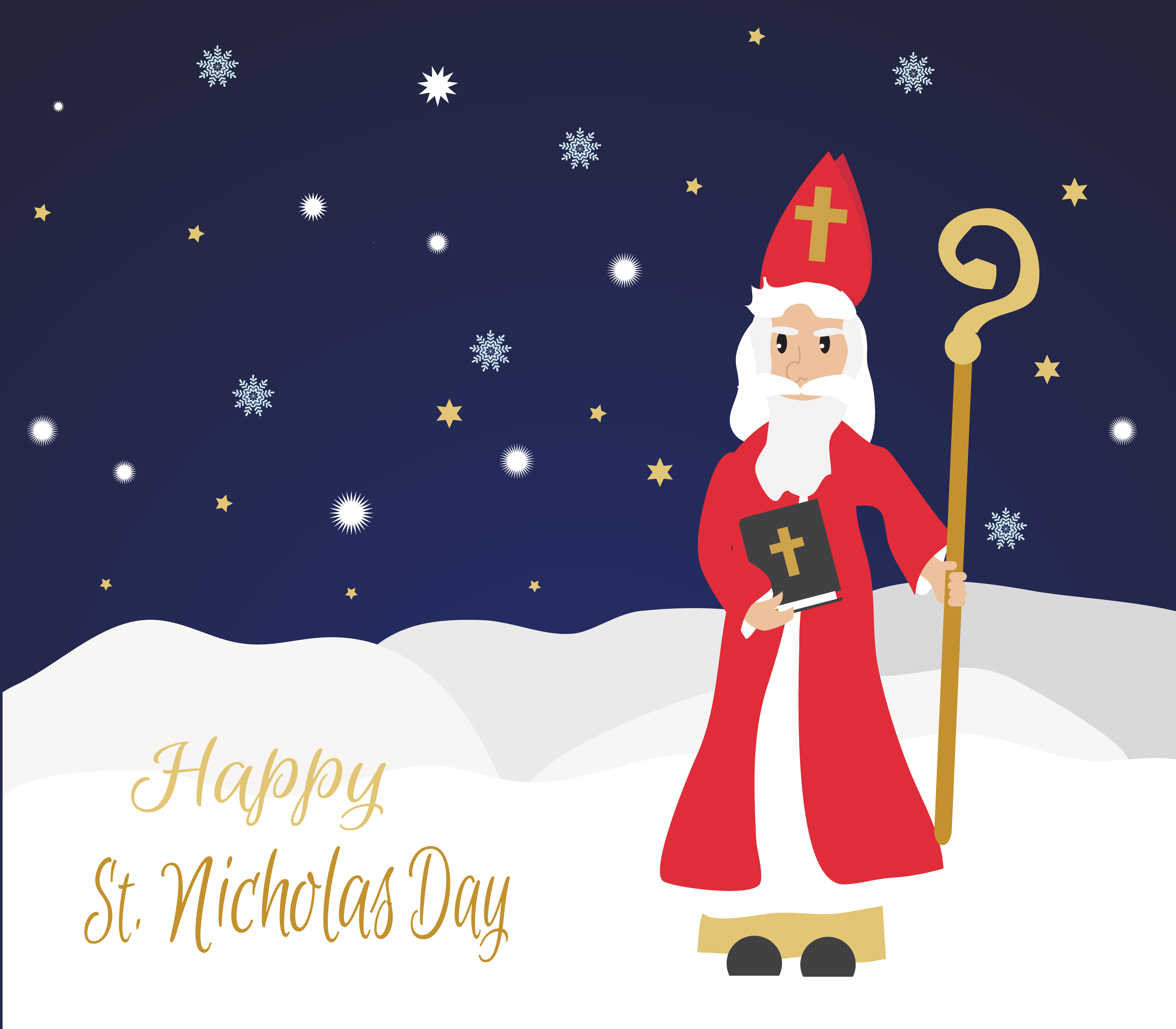 Happy St Nicholas Day Images Printable Template Calendar